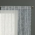 thumbnail image 4 of 2 Panels White Floral Lace Sheer Curtains,French Style Shabby Chic Sheer Curtains for Living Room for Kids Bedroom Flower Privacy & Light Filtering Curtain Panels,Rod Pocket Window Voile Sheer Drapes, 4 of 8
