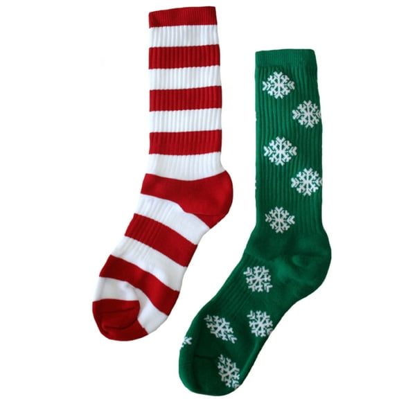 Women's Christmas Mismatched Crew Socks (9-11)