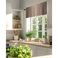 thumbnail image 3 of Dark Brown Valances for Windows Ombre Solid Color Gradient Modern Art Valance Rod Pocket Light Filtering Short Window Treatments Curtains for Kitchen Bathroom Living Room Bedroom, 42 x 12 Inch, 3 of 7