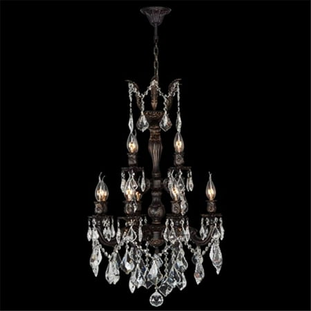 06 Flemish Finish - Versailles Collection 12 Light Flemish Brass Finish with Clear Crystal Chandelier