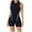 #2 sleeveless_Gray, variant on Women's Boyleg Rashguard One Piece Swimsuit, Short Sleeve Zip Up Mock Neck Tummy Control Surfing Bathing Suit,Gray,M