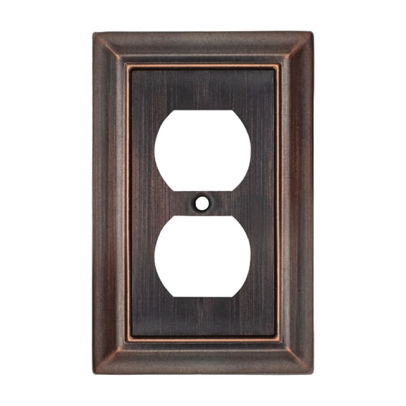 Elumina 150DDBNB Sydney Aged Bronze Steel 1 Duplex Standard 5 in. Tall Wallplate