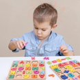 thumbnail image 3 of Rompecabezas del alfabeto de madera, coordinación mano-ojo, capacidad lógica, letras sin rebabas, números, rompecabezas del alfabeto de madera, juguetes para niños, 3 of 5