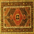 thumbnail image 1 of Ahgly Company Indoor Square Persian Yellow Traditional Area Rugs, 5' Square, 1 of 4