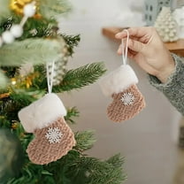 Festive Mini Stocking Decor - 10cm Hanging Socks for Holiday Mantel/Tablescape (Rope Embellished)