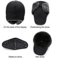 thumbnail image 4 of Gorro de invierno con cubierta para la cara, forro polar grueso a prueba de viento, gorro cálido con orejeras, gorro térmico, calentador de orejas para hombres, ciclismo al aire libre, esquí YUNYI BRAND  Deportes, 4 of 7