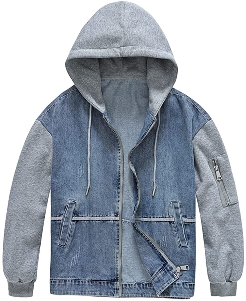 Women's Oversized Layered Hoodie Denim 