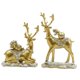 thumbnail image 4 of 2 piezas Escultura de Figura de ciervo Estatua de alce de resina Adorno creativo para amantes Colección Centro de mesa Figura animal Oro, 4 of 9