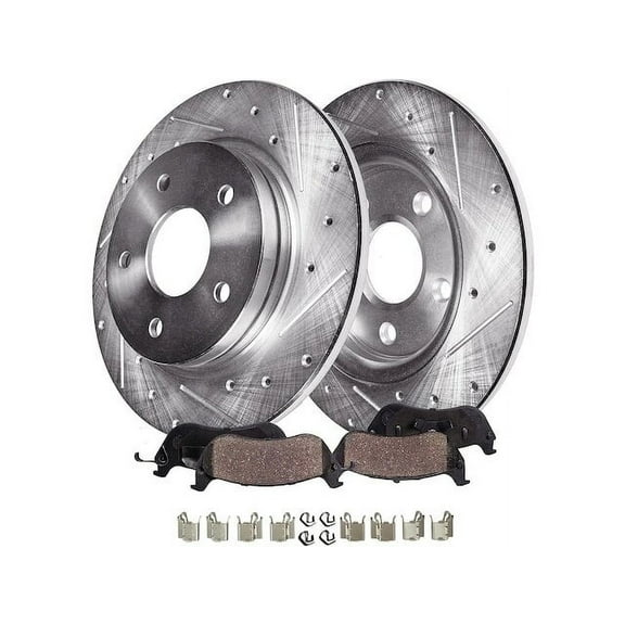 Rear Brake Pad and Rotor Kit - Compatible with 2019 - 2023 Toyota Corolla Sedan 2020 2021 2022