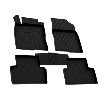VR Auto Parts TPE Floor Mats For 2016-2021 Honda Civic - All Weather, 3-Piece Set, Black, Anti-Slip & Waterproof