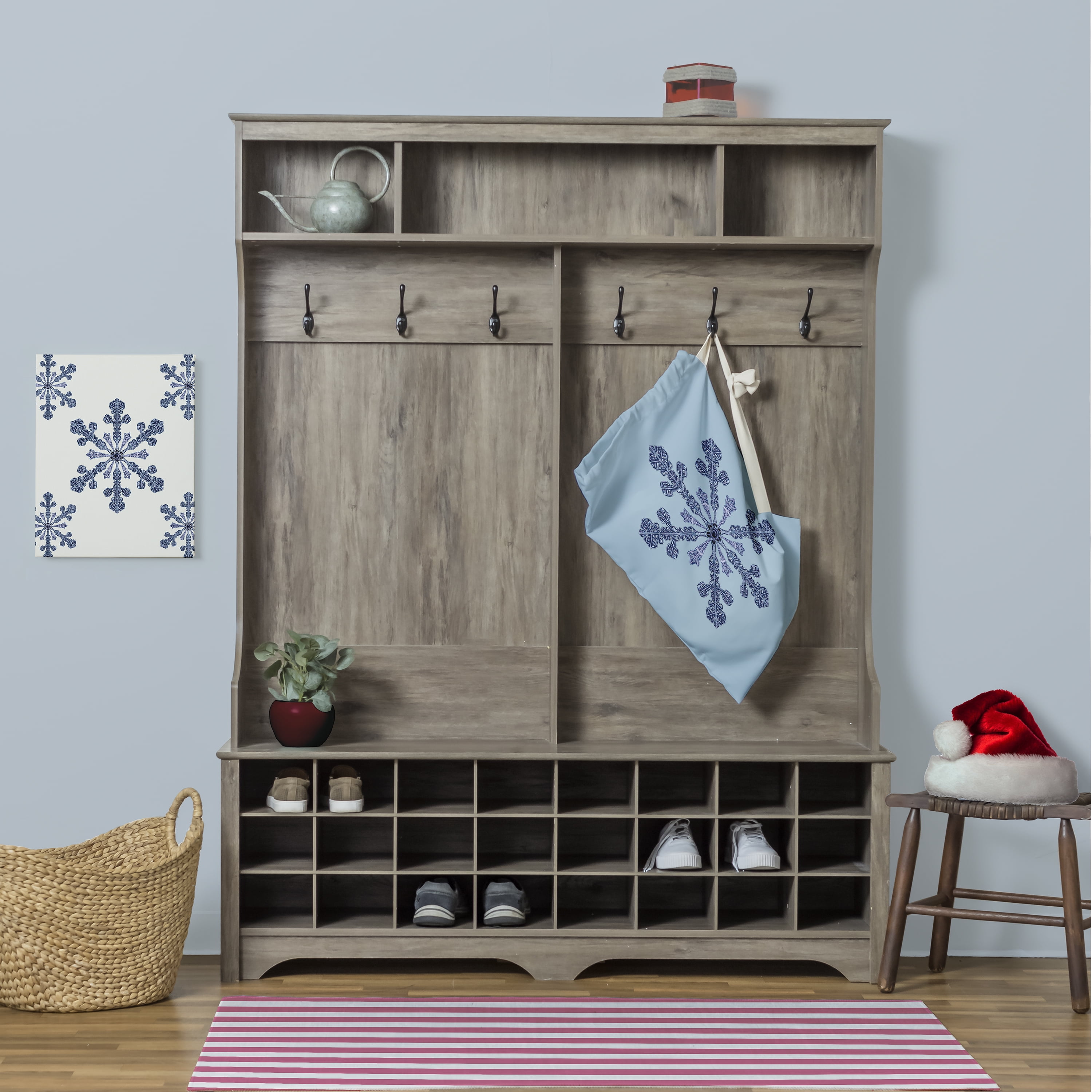 Simply Daisy Vail 28 x 36 in Blue Laundry Bag
