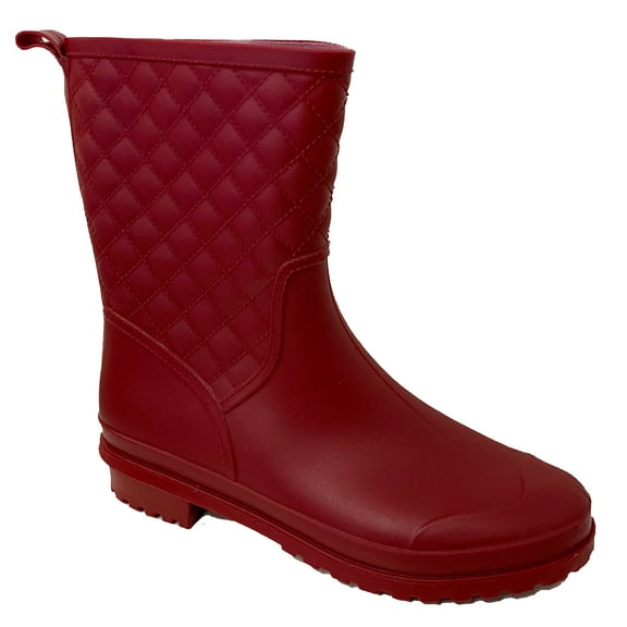 Women's Rain Boots Block Heel Short Garden Work Shoes