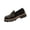 Black, variant on Black Ladies Flat Sole Loafers Featuring Thick Bottom Design For Everyday Comfort Versatile Footwear