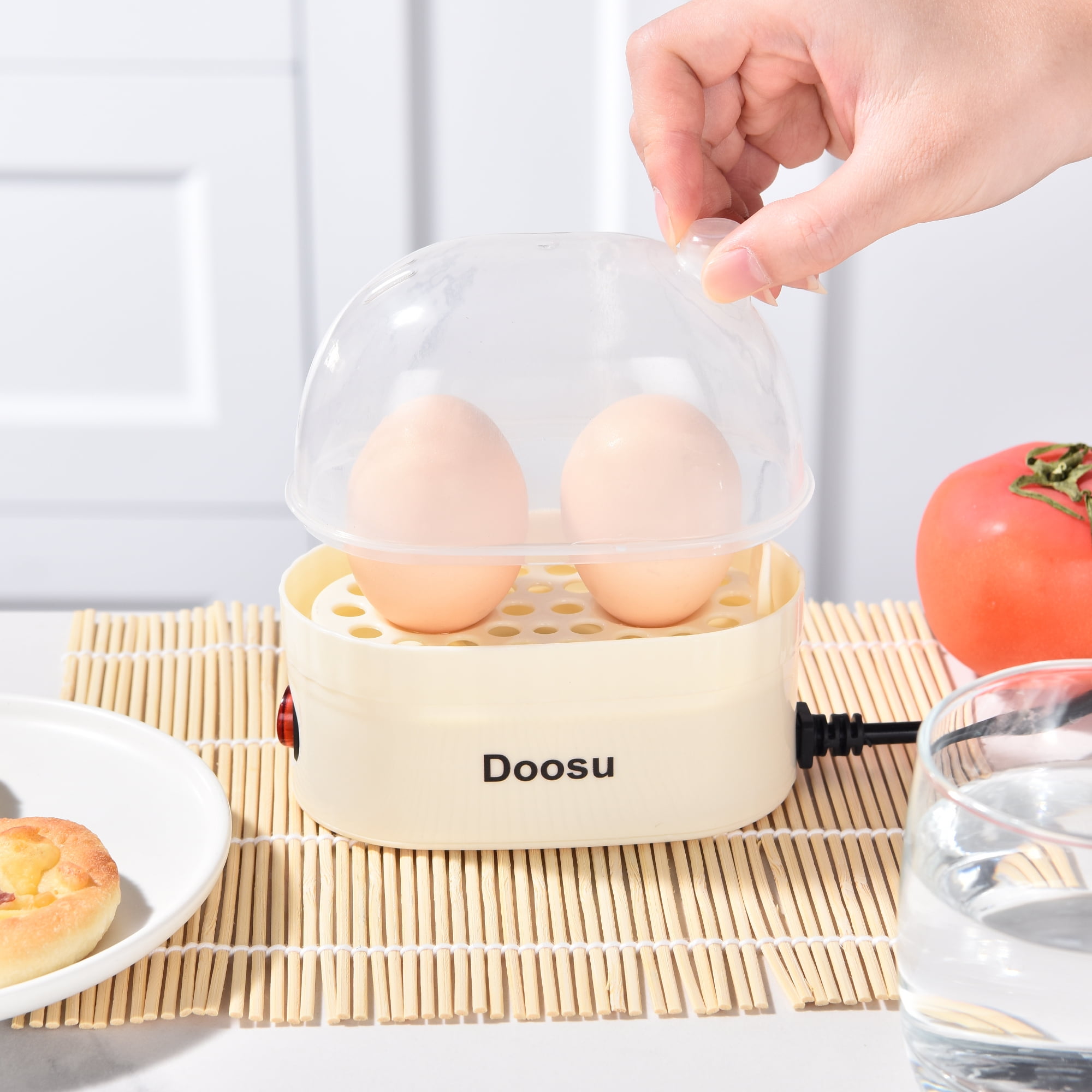 Doosu Electric Egg Cooker - Fast Heating, Easy to Clean, Multiple Food Options
