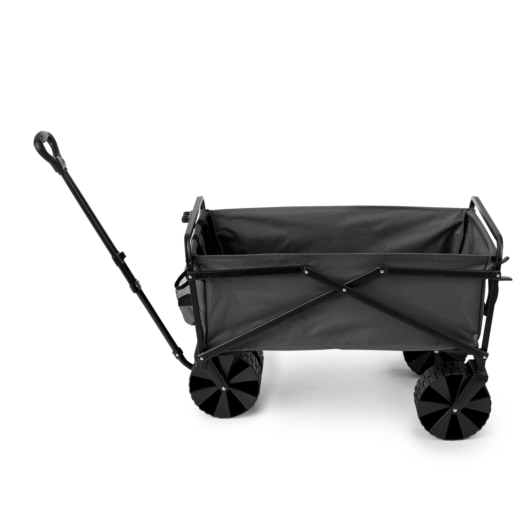 Seina, Collapsible Steel Utility Wagon Cart, 150lb Capacity, Gray