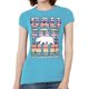 thumbnail image 1 of Camiseta de manga corta Gravity Trading Tribal de la República de California para mujer Turquesa 3X-Large, 1 of 1