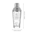 thumbnail image 4 of MasteelfCA 1pc 400ml Scale Pattern Glass Cocktail Shaker Wine Mixer Bottle (Transparent), 4 of 7