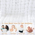 thumbnail image 3 of QZS 6-Layer Extra White Absorbent Burp Clothes,19.7x9.8In Durbale Muslin Boys Girls Milk Spit up Cloths for Outdoor Indoor(6Pcs), 3 of 6