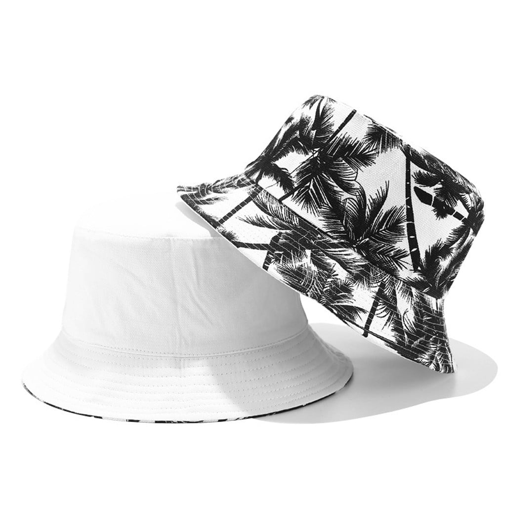 wofedyo bucket hat Fashion Women And Men Print Canas Two-sided Outdoors ...