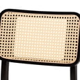 thumbnail image 5 of Baxton Studio Ballerina Rattan BOHO Dining Sets, 5-Piece, Black, 5 of 10