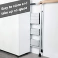 thumbnail image 2 of Eyliden 3 Step Stool, Lightweight Aluminum Folding Step Stool, Multi-Use Non-Slip Wide Platform Ultra-Light Sturdy Stool, 225lbs Capacity, Fully Assembled for Household and Office, 2 of 7