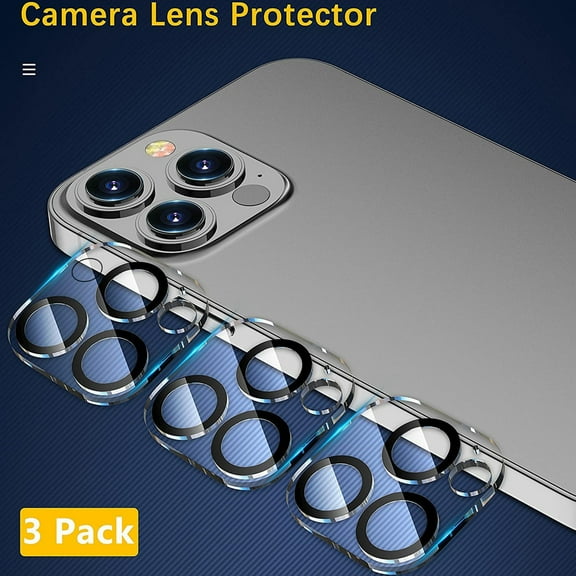 3 Pack Camera Lens Protectors for Apple iPhone 13 Pro Max, Dteck Case Friendly Scratch-Resistant Tempered Glass Camera Lens Protector for iPhone 13 Pro Max