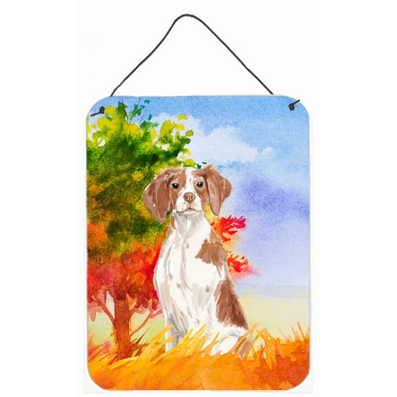 Fall Brittany Spaniel Wall or Door Hanging Prints