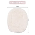 thumbnail image 2 of Home Weavers Classy Bathmat Collection 100% Cotton Tufted Bath Rug, Extra Soft and Absorbent Bath Rugs, Machine Washable bath rugs for Bathroom, 18"x18" Toilet Lid Cover, Ivory, 2 of 4