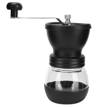 

Coffee Grinder Portable Hand Crank Mill Lengthen Handle With Clear Glass Jars For Bar Coffe Shop