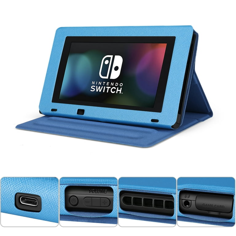 Leather case with stand for nintendo deals switch