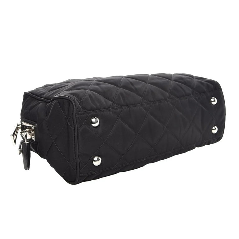 PRADA Tessuto Nylon Saffiano Double Pocket Shoulder Bag Pink 1241871