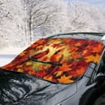 thumbnail image 2 of Xoenoiee Cardinal Maple Leaves Print Car Windshield for Ice and Snow Cover, Front Windshield Sunshade Thanksgiving Decoration Windproof Front Window Protection Universal for SUV, Truck, Sedan, Van, 2 of 7