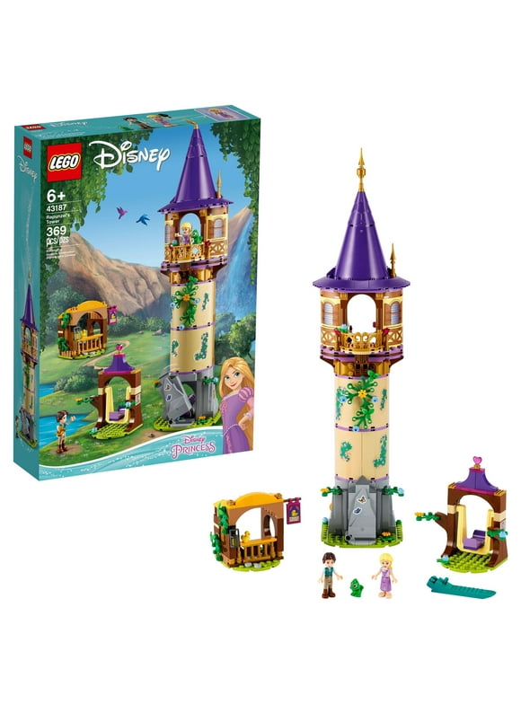 LEGO Disney Princess Rapunzel's Tower 43187 Building Set - Castle Toy Kit, Playset with 2 Mini-Dolls and Pascal Figure from Tangled Movie, Ideal Gift Idea for Kids, Girls, and Boys Ages 6+