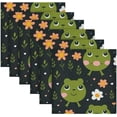 thumbnail image 6 of Cute Frogs Cloth Napkins Set of 6,20x20 Inches Napkins Cloth Washable Reusable Soft for Dinner,Wedding,Parties,Home Dinner,Tableative Decor Gift, 6 of 7