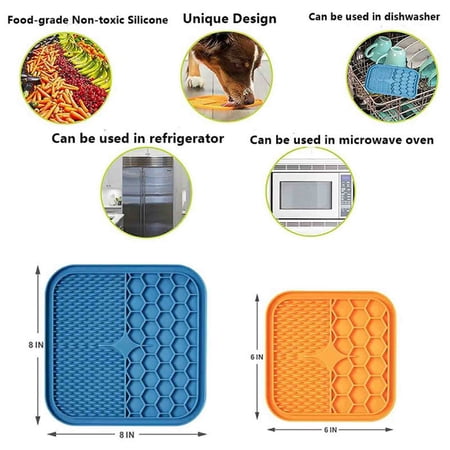 Pet Lick Pad Slower Feeder Pad Cats Dog Licky Mat Feeding Cats Dogs ...