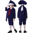 thumbnail image 2 of OSOLU Children Boys Outfits Solid Color Lawyer Tailcoat Dress Up Soft Comfortable Casual Party Wear Versatile Travel Clothing Sets, 2 of 4