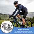 thumbnail image 4 of Bike Basket - Front Handlebar Storage Rack, Sturdy Wire Cargo Carrier, Precise Secure Mounting System, Cycling Accessory, Fits All Bicycle Styles, for Shopping School Picnic, 4 of 14