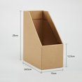 thumbnail image 1 of Compact Foldable Multi-Layer Genuine Leather Paper Storage Organizer with Book-Stand Design, A4 Paper Compatible Desktop Filing Cabinet for Office and Home Use – Natural Wood Finish, Small Size, 1 of 6