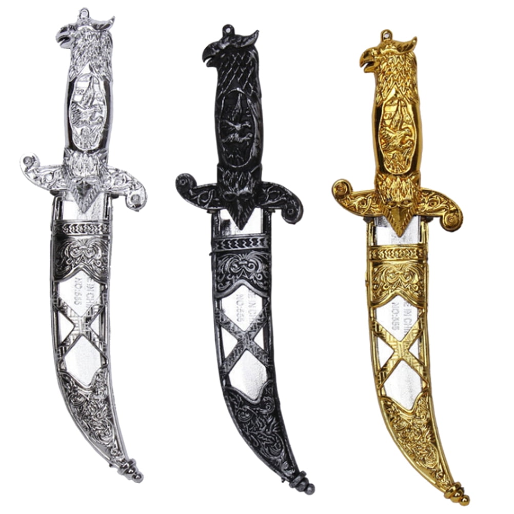 Hemoton 3 Pcs Creative Plastic Swords Weapons Costume Accessory Toy Set