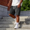 thumbnail image 2 of Garbnen Men's Corduroy Shorts Elastic Waist Wide Leg Athletic Shorts Men Lightweight Big and Tall Basketball Outdoor Bermuda Shorts for Men with Pockets Gray L, 2 of 9