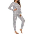 thumbnail image 2 of yievot Womens Pajama Set Long Sleeve Sleepwear Nightwear Two Piece Soft Pjs Lounge Sets with Pockets, 2 of 5