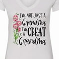 thumbnail image 4 of Inktastic I'm Not Just a Grandma, I'm a Great Grandma Flowers Women's V-Neck T-Shirt, 4 of 5