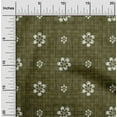 thumbnail image 2 of oneOone Georgette Viscose Dark Olive Green Fabric Floral Dress Material Fabric Print Fabric By The Yard 42 Inch Wide, 2 of 4