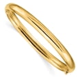 thumbnail image 1 of 14k Yellow Gold 6.35mm Oversize Hinged Bangle Bracelet, 1 of 8