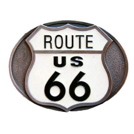 Route 66 Colored Novelty Belt Buckle