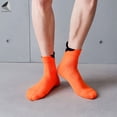 thumbnail image 3 of PULLIMORE 3 Pairs Mens Ankle Quarter Crew Socks Cushioned Breathable Sports Tab Athletic Running Socks (3 Colors), 3 of 5