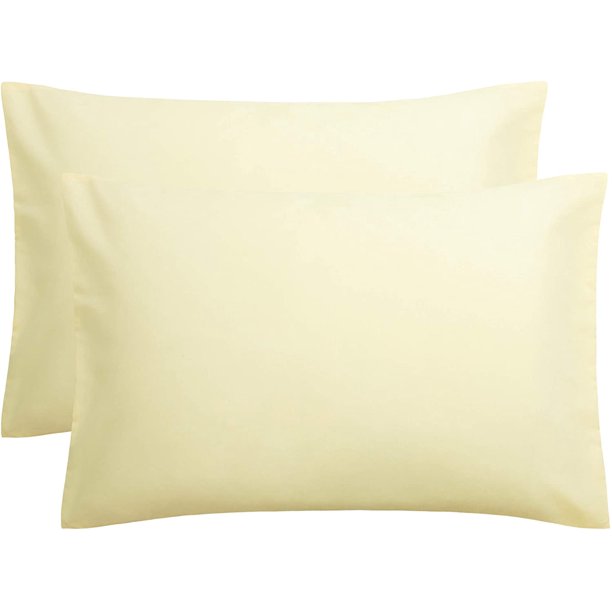 FLXXIE Paquete de 2 fundas de almohada estándar de microfibra, 1800 fundas de almohada súper suaves con cierre de sobre, fundas de almohada resistentes a las arrugas, la decoloración y las manchas par