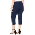 thumbnail image 2 of JM Collection Women's Capri Pants Blue Size 0X, 2 of 2