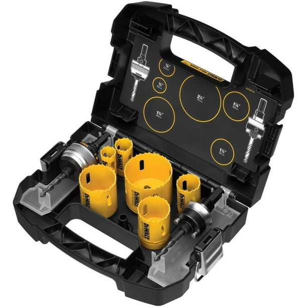 Kit de sierras perforadoras DEWALT Bi-Metal para madera, metal y plástico