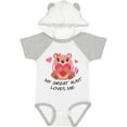 thumbnail image 3 of Inktastic My Great Aunt Loves Me Bear and Hearts Boys or Girls Baby Bodysuit, 3 of 5